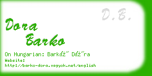 dora barko business card